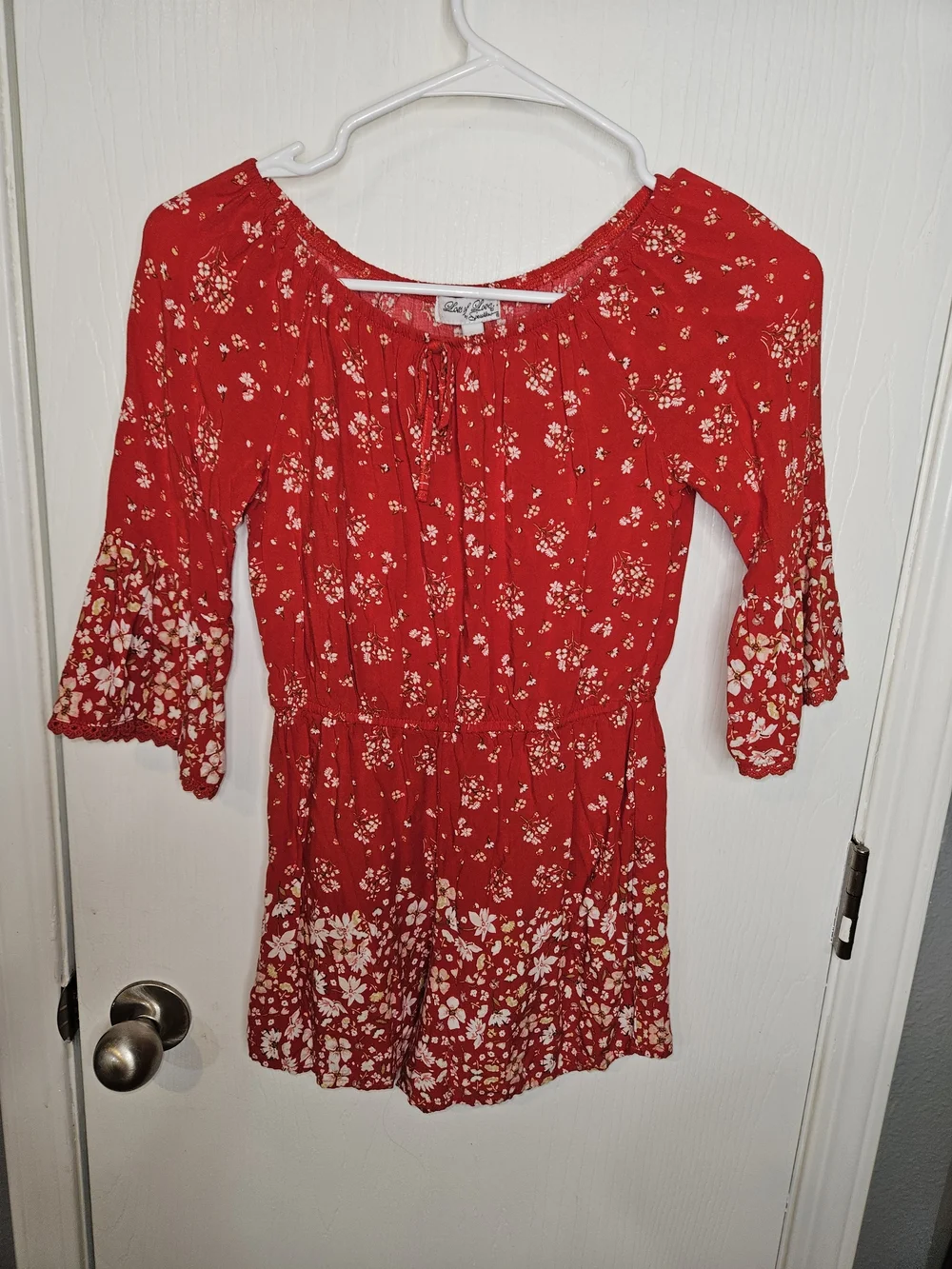 Girls' Red Floral Tunic Romper by Speechless